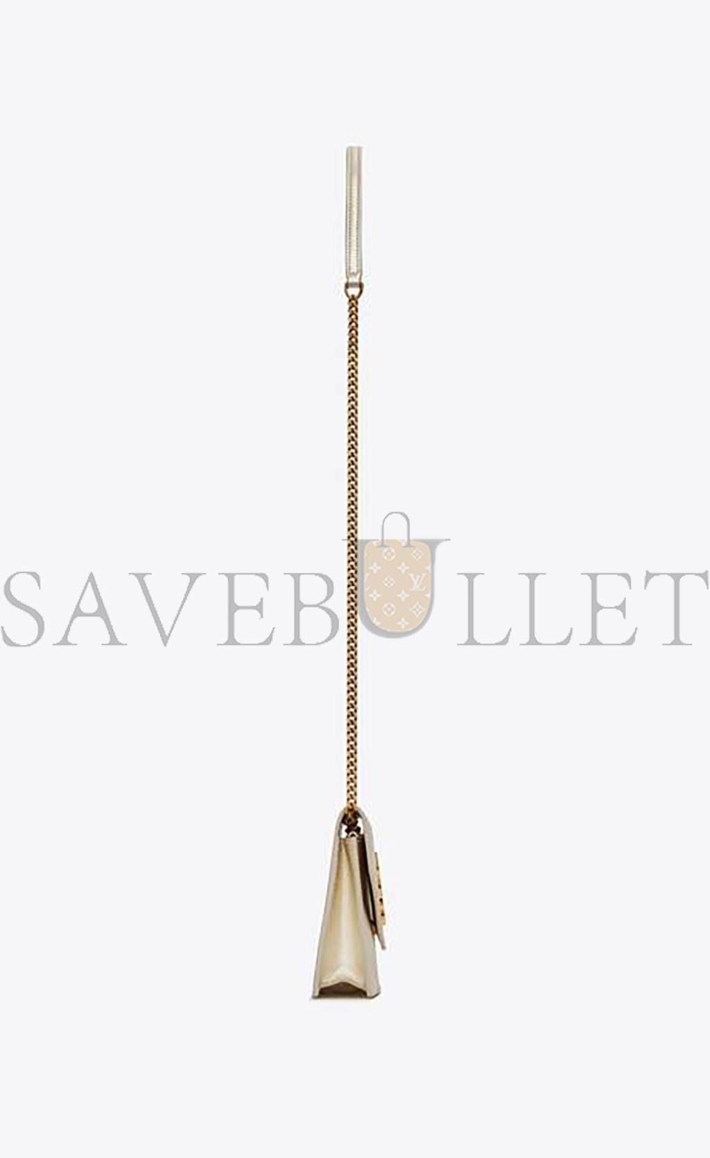 YSL CASSANDRE ENVELOPE CHAIN WALLET IN METALLIZED LEATHER 402031AAAGI7100 (19*12.5*3.5cm)