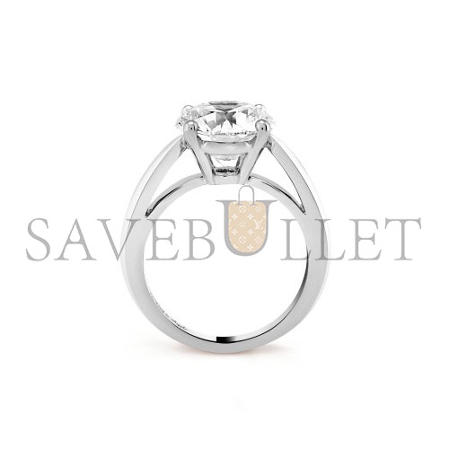 VAN CLEEF ARPELS BONHEUR SOLITAIRE 4.02 CT EVVS1 - PLATINUM  VCARP12L00