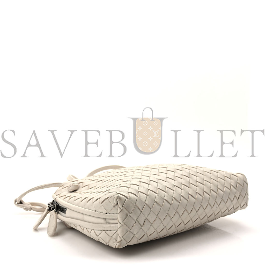 BOTTEGA VENETA NAPPA INTRECCIATO NODINI CROSSBODY MESSENGER WHITE (23*18*5cm)