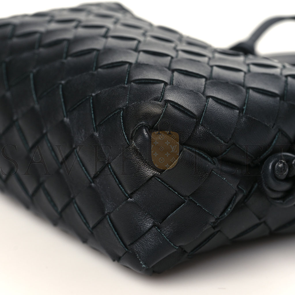 BOTTEGA VENETA NAPPA INTRECCIATO MINI LOOP CAMERA BAG BLACK (17*11*6cm)