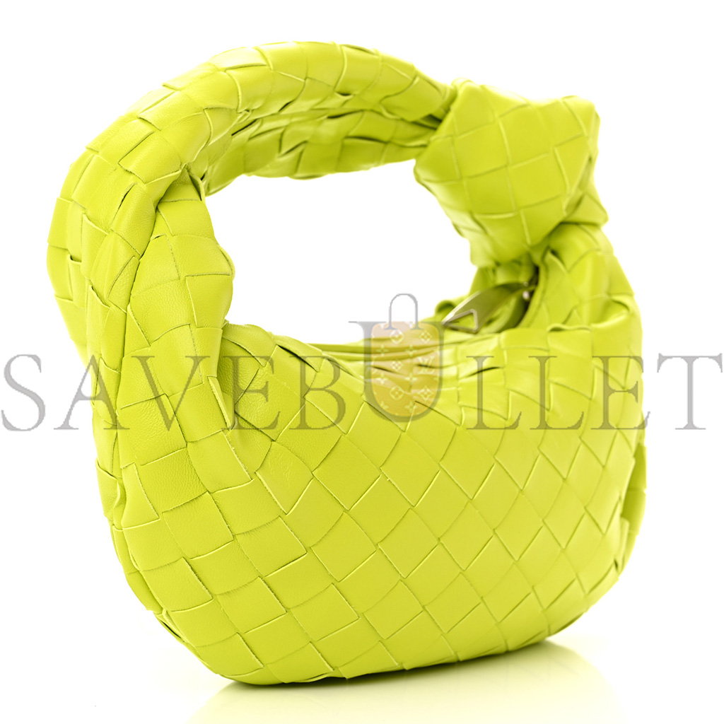 BOTTEGA VENETA NAPPA INTRECCIATO MINI JODIE KIWI (25*14*8cm)