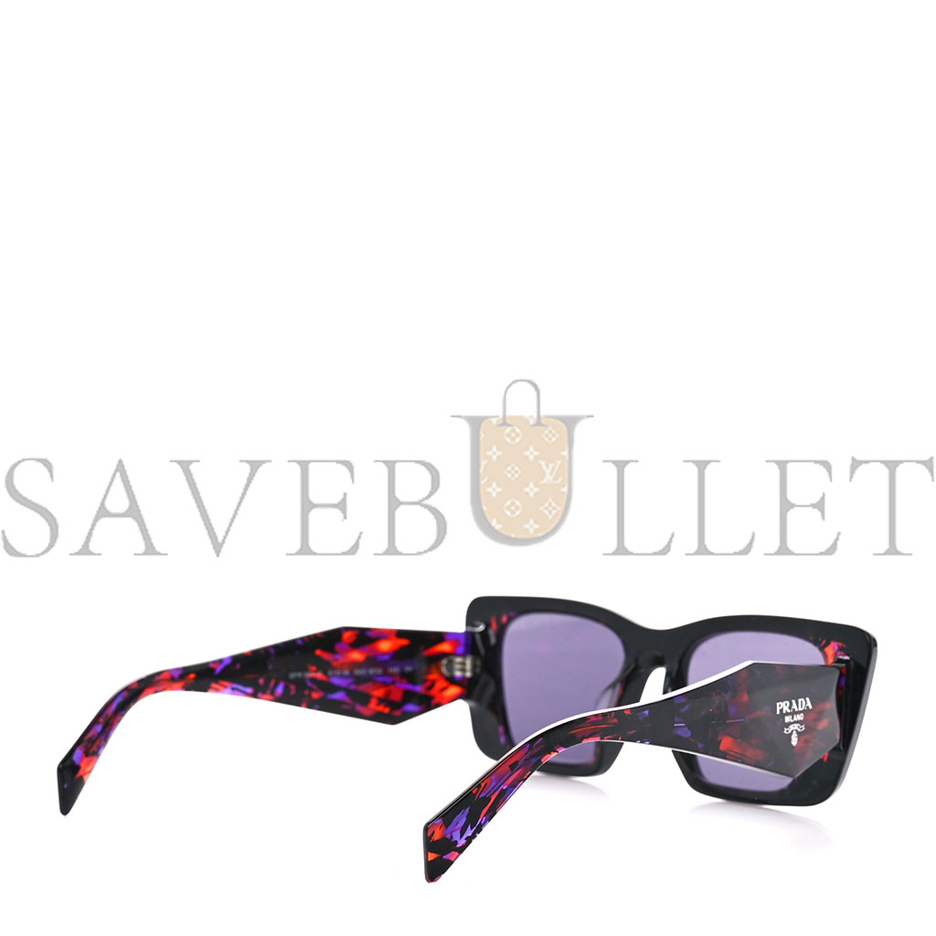 PRADA ACETATE SYMBOLE SUNGLASSES SPR 08Y PURPLE MULTICOLOR