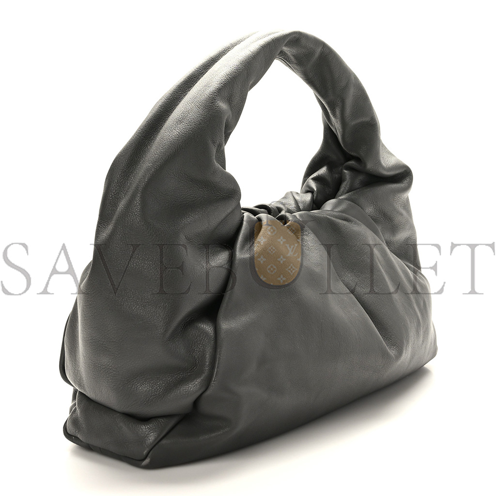 BOTTEGA VENETA SMOOTH BUTTER CALFSKIN SMALL THE SHOULDER POUCH GREY  (39*22*15cm)