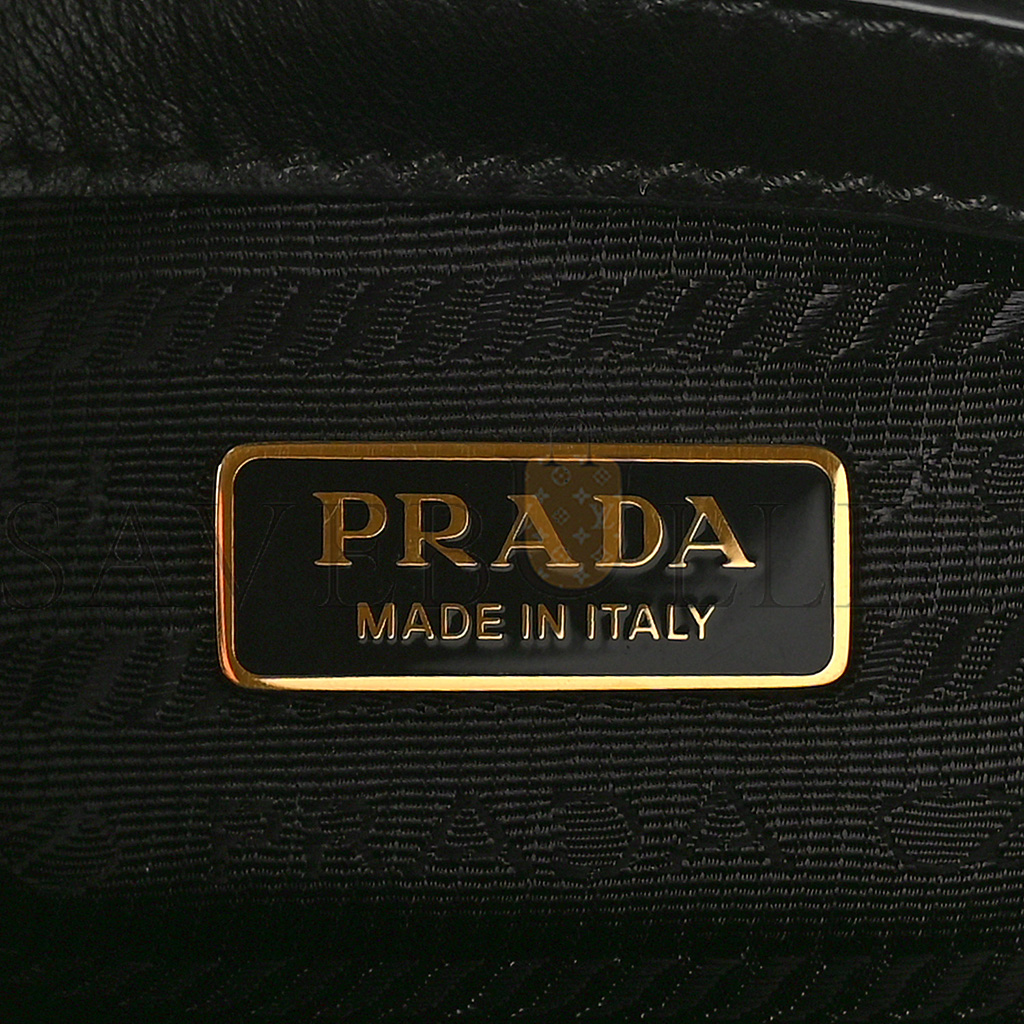 PRADA SAFFIANO LUX LOGO EMBOSSED LARGE HANDBAG BLACK (33*25*11cm)