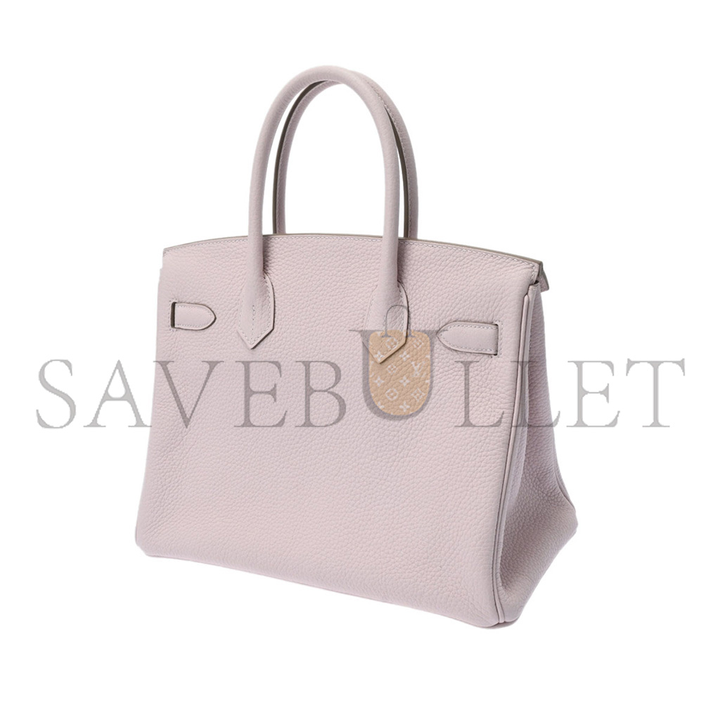 HERMES BARKIN 30 TOGO LEATHER PINK SILVER BUCKLE BAG 550321 (30*23*15cm)