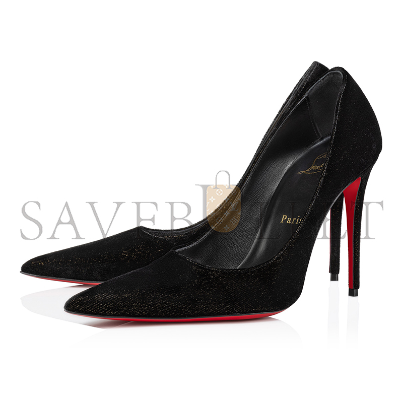 CHRISTIAN LOUBOUTIN KATE MAX 100 MM PUMPS-VELVET D'OR-BLACK-WOMEN 1250446B439