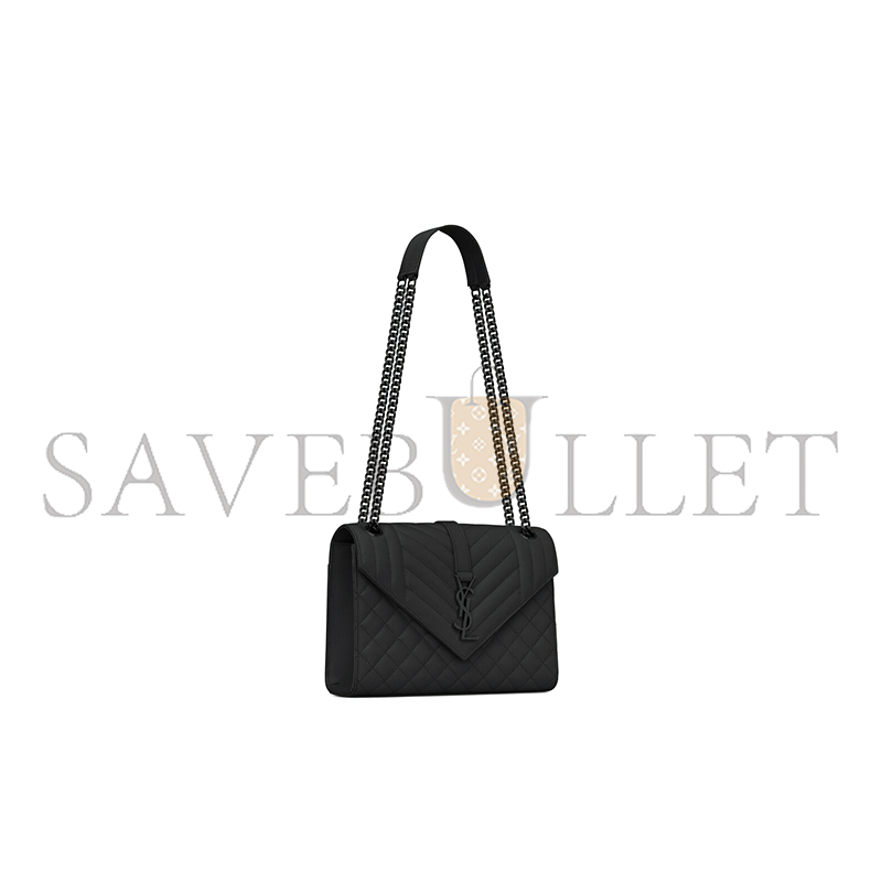 YSL ENVELOPE MEDIUM IN QUILTED GRAIN DE POUDRE EMBOSSED LEATHER 600185BOW981000 (24*17.5*6cm) YSL ENVELOPE MEDIUM IN QUILTED GRAIN DE POUDRE EMBOSSED LEATHER 600185BOW981000 (24*17.5*6cm)