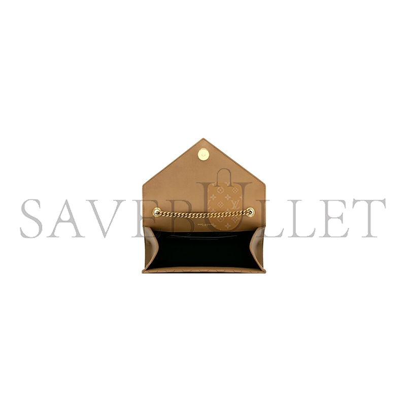 YSL ENVELOPE SMALL IN MATELASSÉ LAMBSKIN 600195AACT72760 (21*13*6cm)