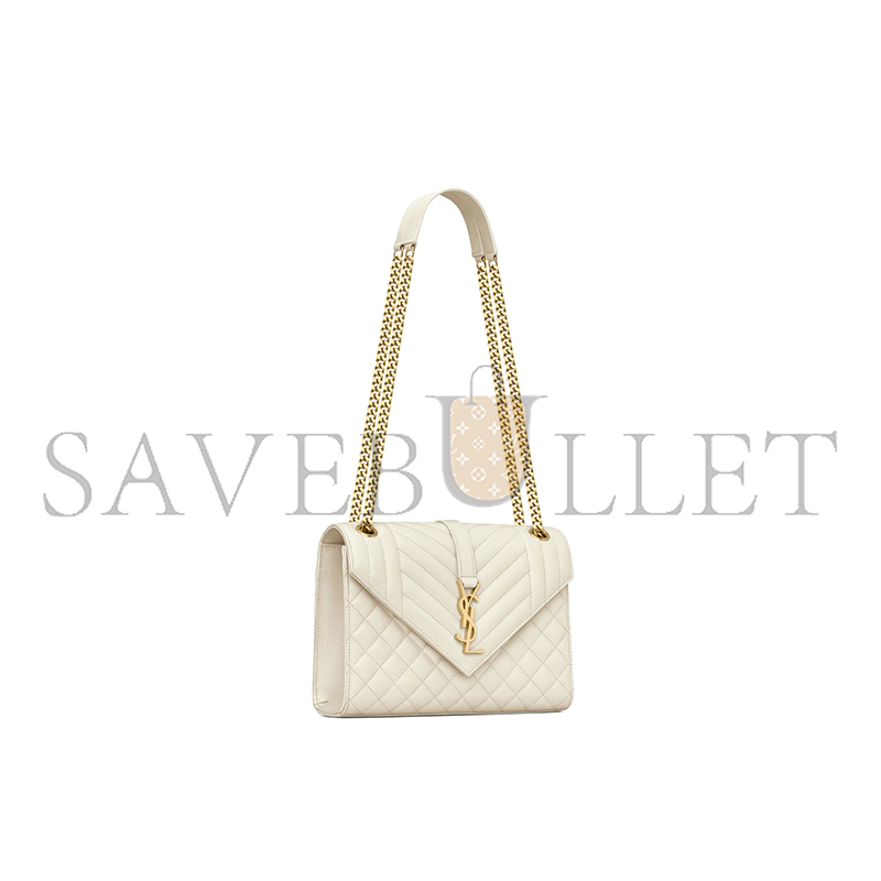 YSL ENVELOPE MEDIUM IN QUILTED GRAIN DE POUDRE EMBOSSED LEATHER 600185BOW919207 (24*17.5*6cm) YSL ENVELOPE MEDIUM IN QUILTED GRAIN DE POUDRE EMBOSSED LEATHER 600185BOW919207 (24*17.5*6cm)
