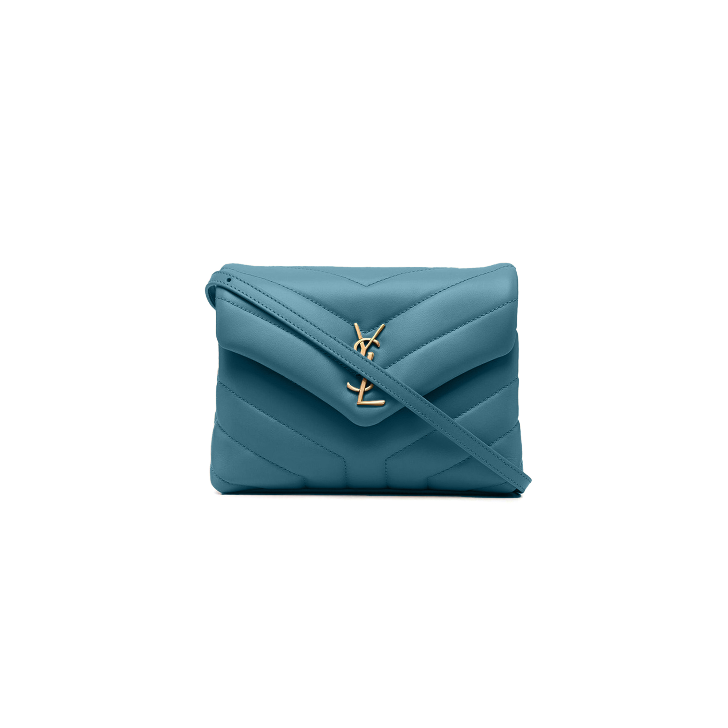 YSL TOY LOULOU LEATHER SHOULDER BAG 467072100542 (20*14*7cm)