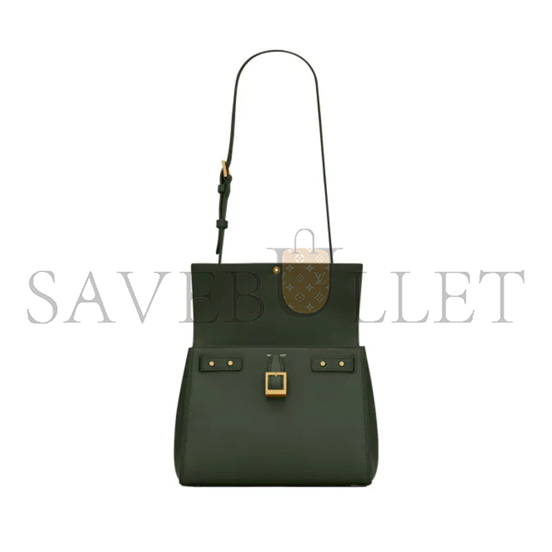 YSL LE FERMOIR SMALL TOP HANDLE BAG IN SHINY LEATHER 6869822ZA0W3045 (25*19.5*10.5cm)