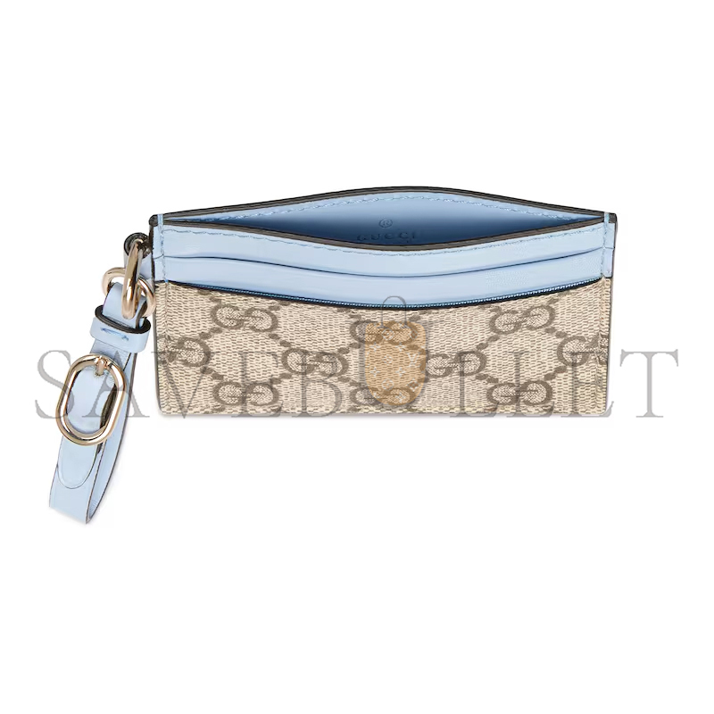GUCC GG EMBLEM CARD CASE WITH STRAP 819121FAD6L9862 (10*7cm)