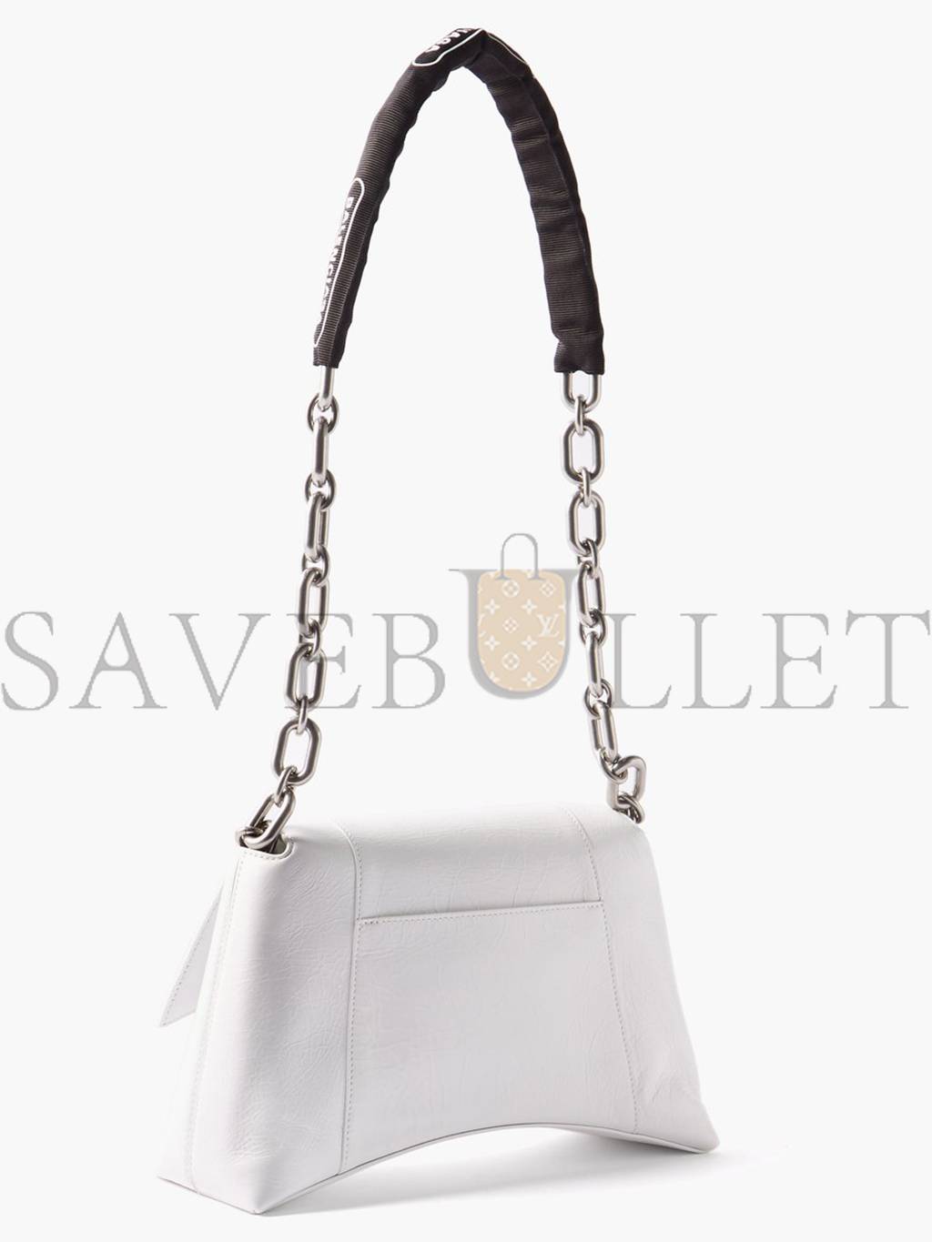 BALENCIAGA WHITE DOWNTOWN CHAIN-STRAP LEATHER SHOULDER BAG MATCHESFASHION US (29.2*18*10.6cm)