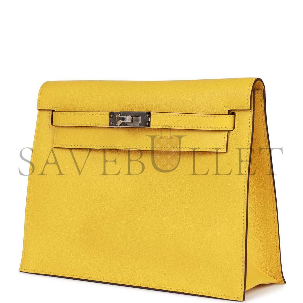 HERMES KELLY DANSE LIME EVERCOLOR PALLADIUM HARDWARE (22*16*7cm) HERMES KELLY DANSE LIME EVERCOLOR PALLADIUM HARDWARE (22*16*7cm)