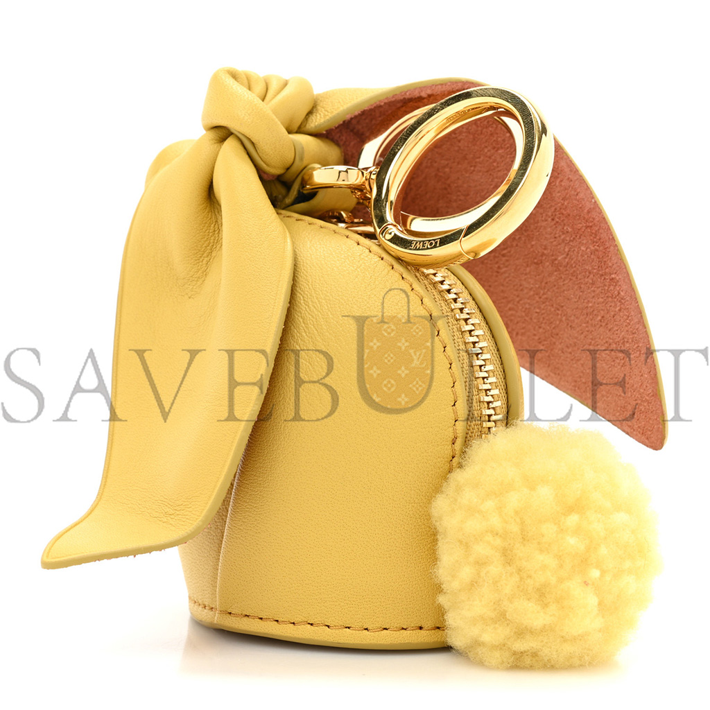 LOEWE CALFSKIN BUNNY CHARM DARK YELLOW (13*8*4cm)