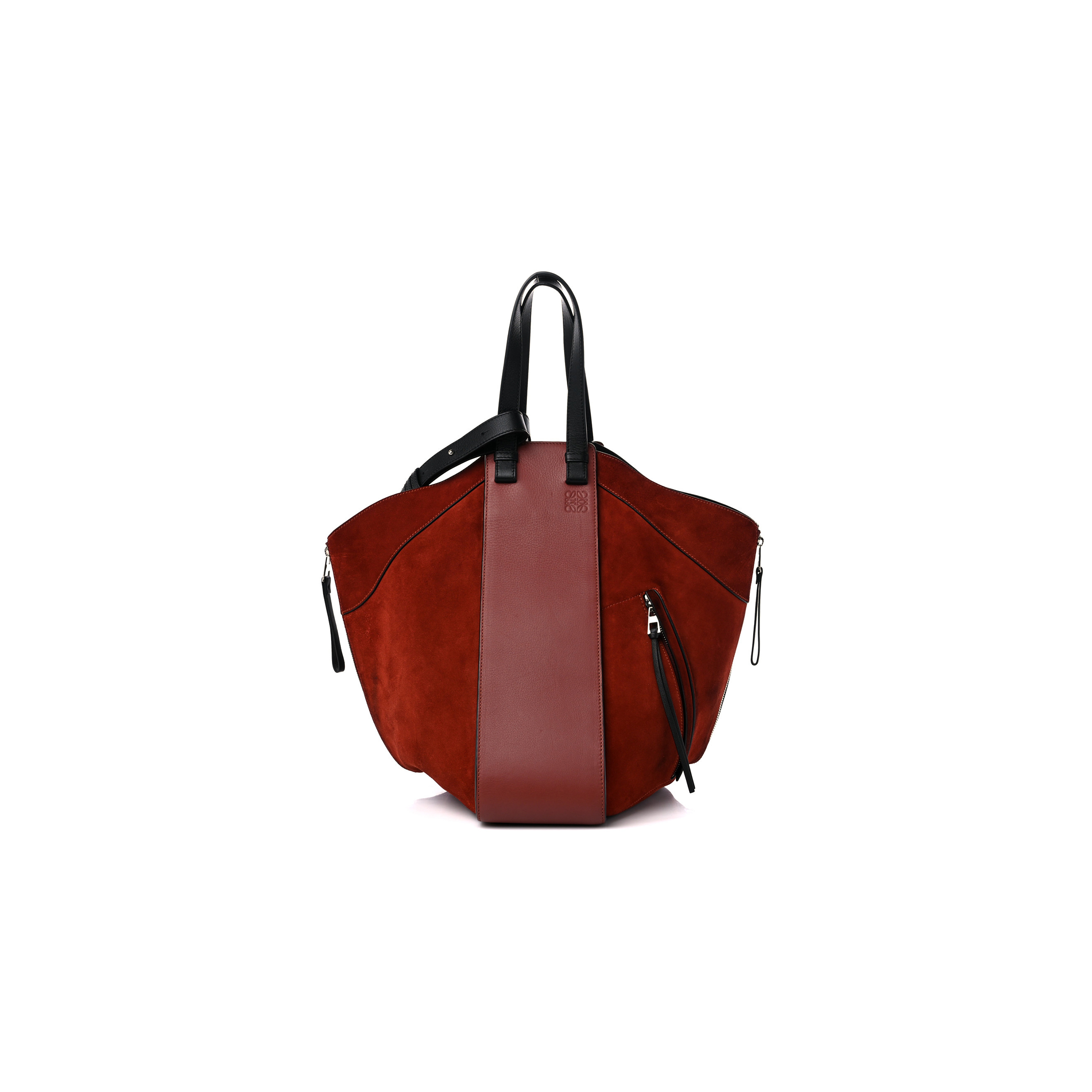 LOEWE CALFSKIN SUEDE HAMMOCK SHOULDER BAG RED (30*25*13.5cm)