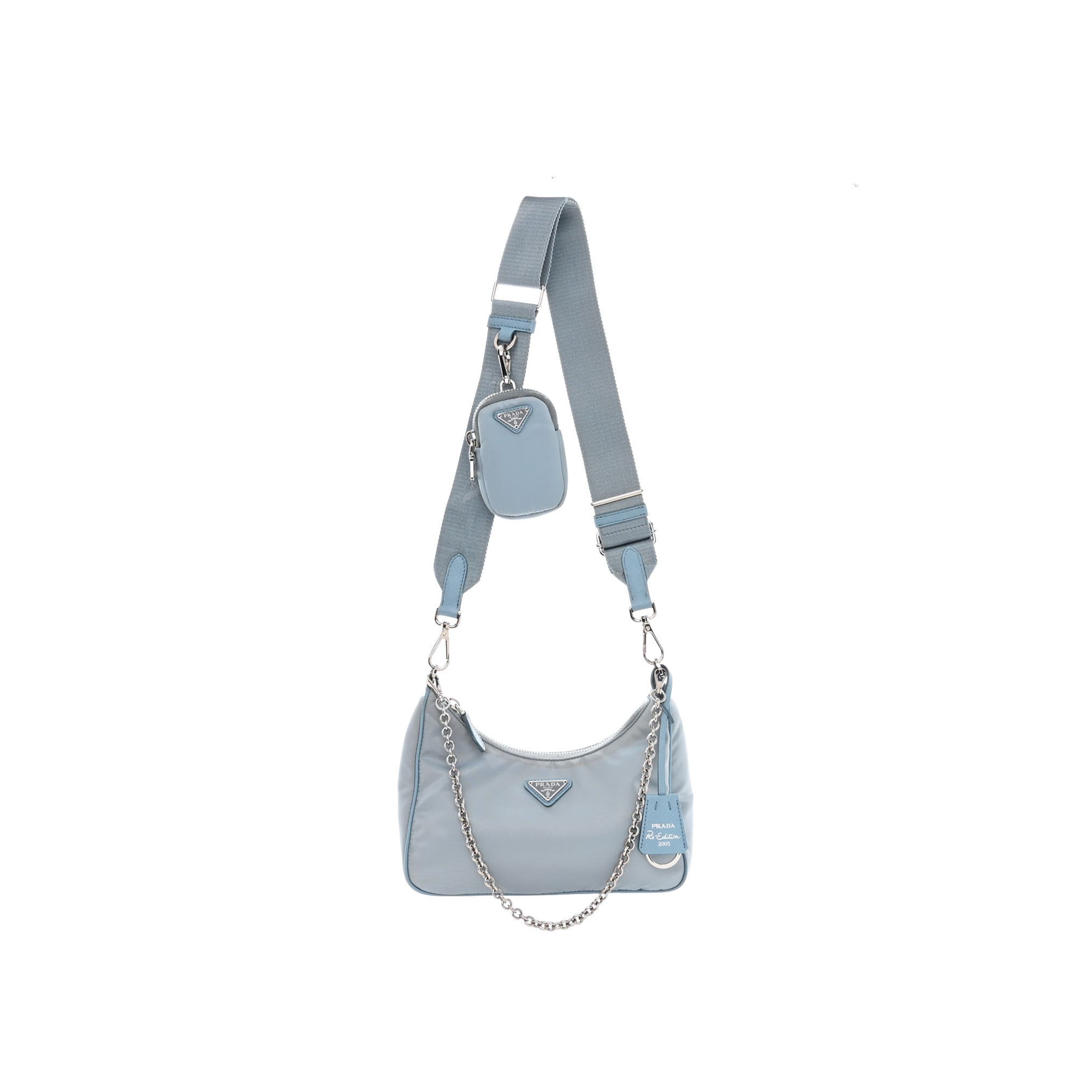 PRADA NYLON RE-EDITION 2005 SHOULDER BAG ASTRALE (22*12*6cm)