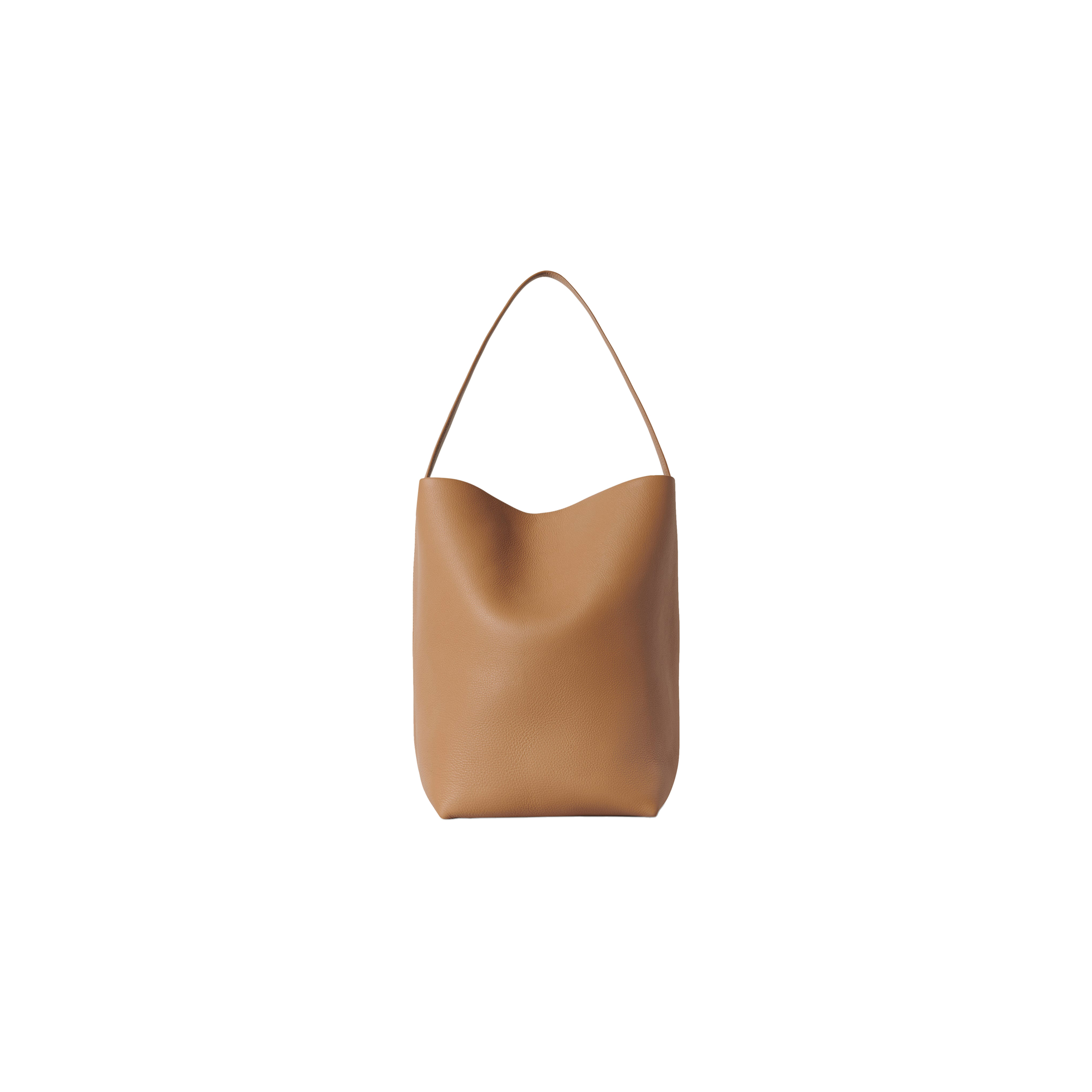 THE ROW LARGE NS PARK TOTE BAG IN LEATHER CINNAMON W1273L129CMON (43*38*20cm)