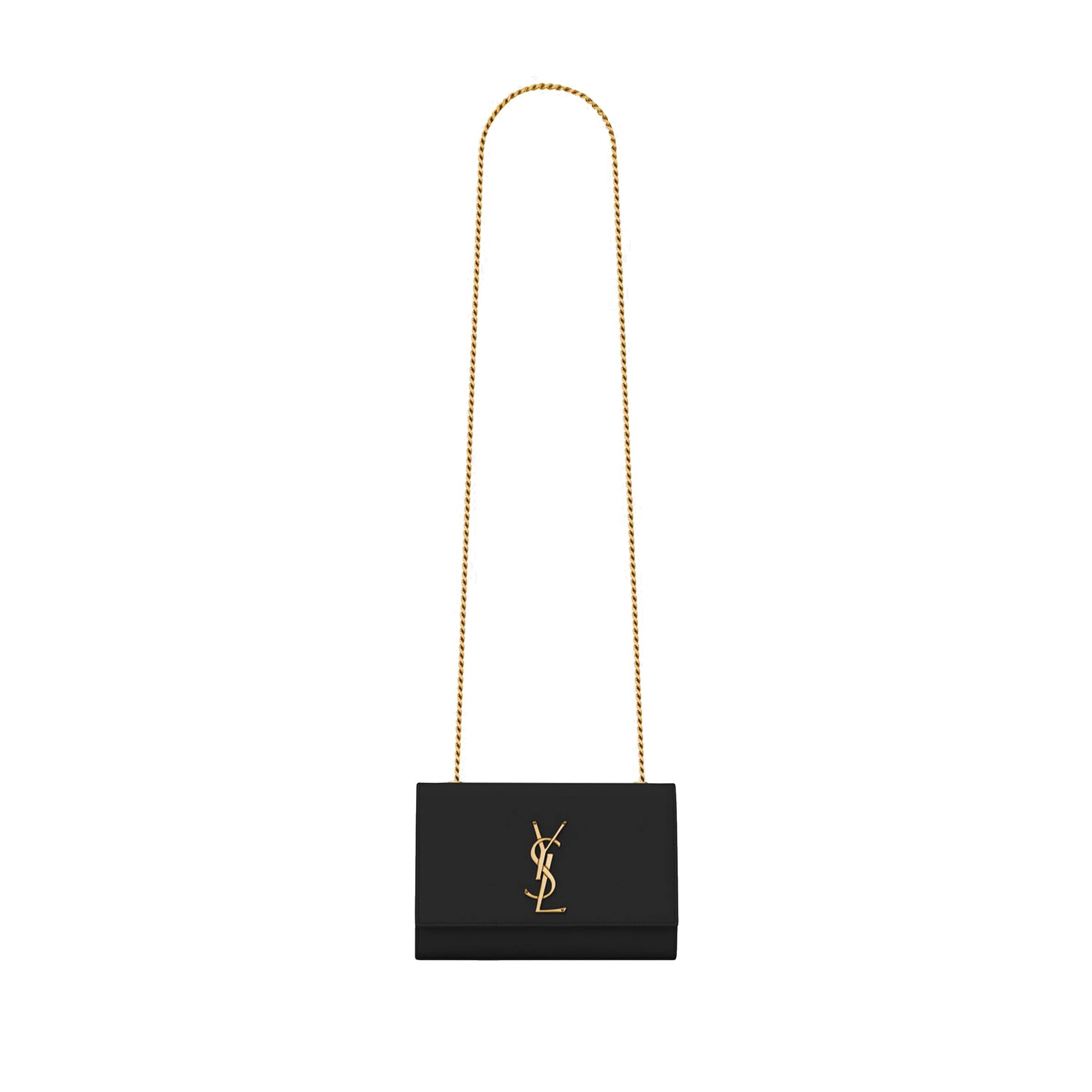 YSL KATE SMALL CHAIN BAG IN GRAIN DE POUDRE EMBOSSED LEATHER 469390BOW0J1000 (20*12.5*5cm)