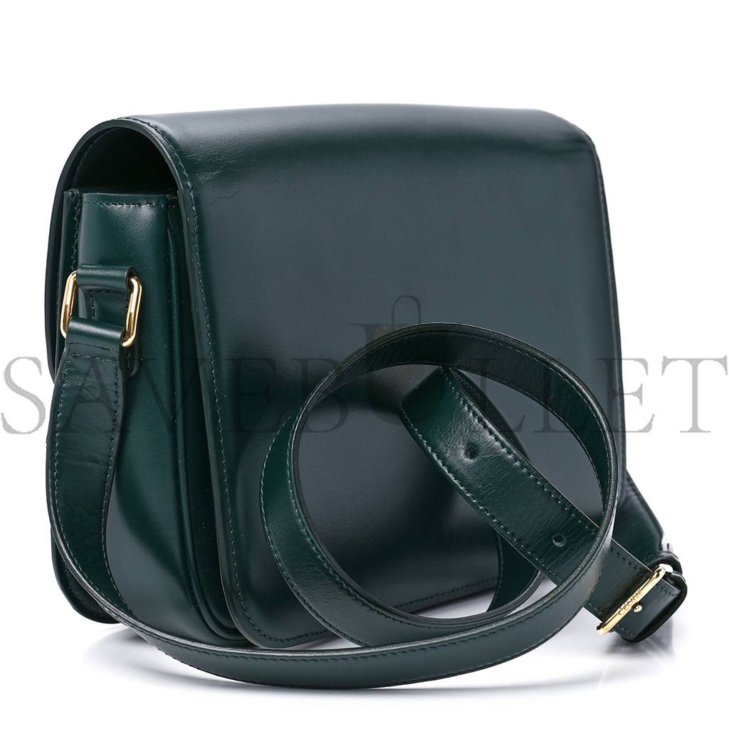 CELINE SHINY CALFSKIN MEDIUM TRIOMPHE AMAZONE (22*16*7cm)