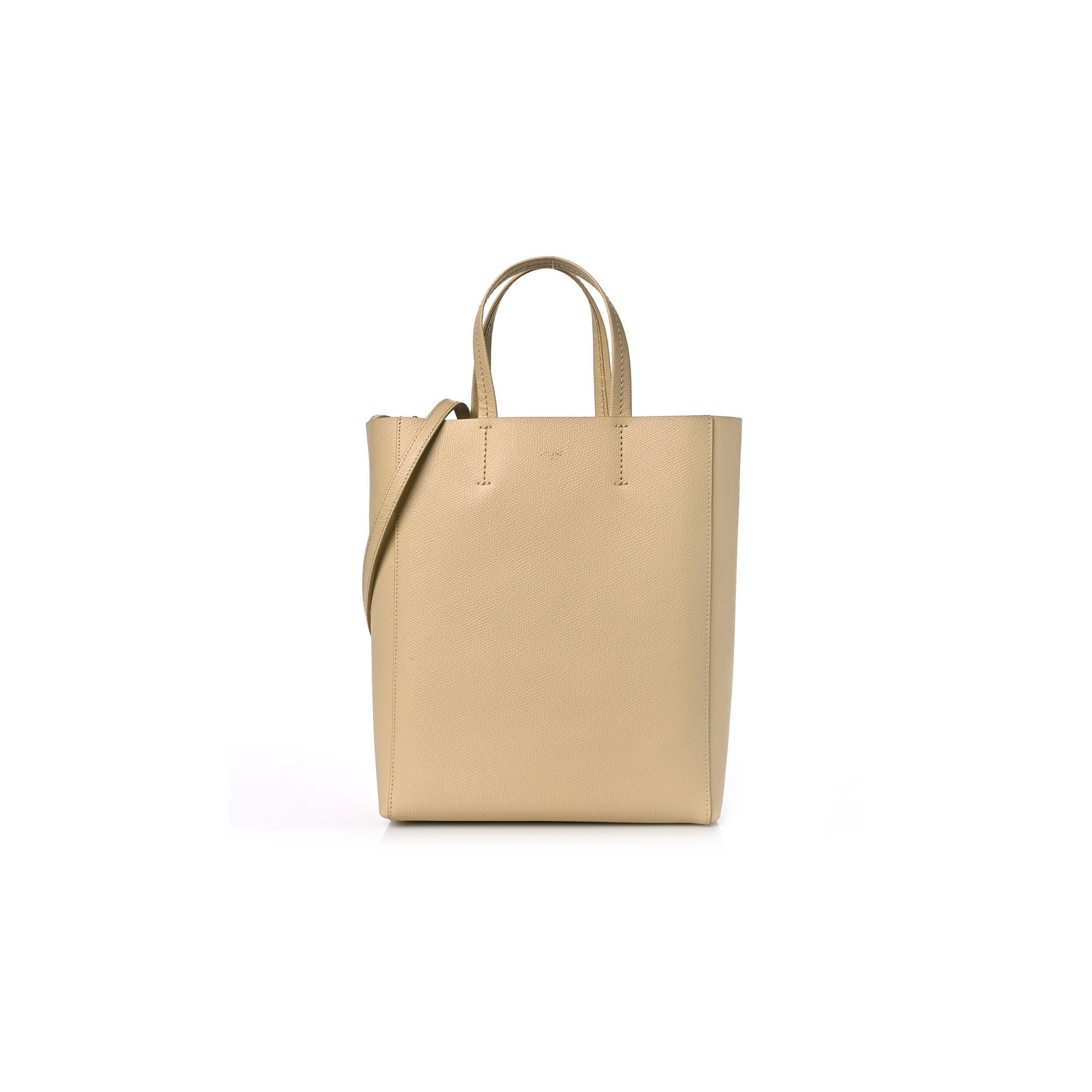 CELINE GRAINED CALFSKIN SMALL VERTICAL CABAS SAND (29*23*10cm)